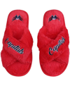 FOCO WOMEN'S FOCO WASHINGTON CAPITALS SCRIPT CROSS SLIDE SLIPPERS