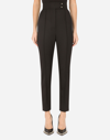 Dolce & Gabbana Wool Poplin Pants In Black
