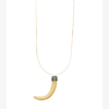 TORY BURCH HORN PENDANT NECKLACE