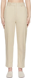 BY MALENE BIRGER BEIGE ASSUKA TROUSERS