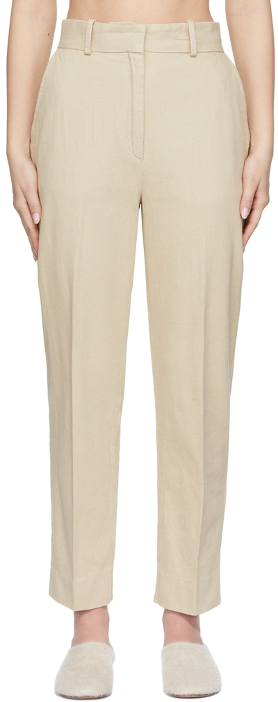 By Malene Birger Beige Assuka Trousers In 12a Lt. Sand