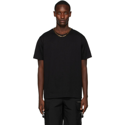 Givenchy Black Chain Collar T-shirt In 001-black