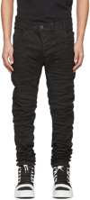 Boris Bidjan Saberi Acid-resin-dyed Body Moulded Jeans In Black