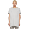 BORIS BIDJAN SABERI GREY GARMENT-DYED ONE-PIECE T-SHIRT