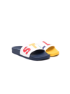 STELLA MCCARTNEY LOGO-PRINT OPEN-TOE SLIDES