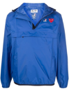 Comme Des Garçons Play Play Comme Des Garcons X K-way Halfzip Jacket In Blue