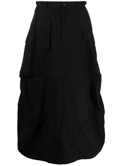 Balenciaga Maxi Cargo Skirt In Black