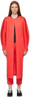 ISSEY MIYAKE RED MONTHLY COLORS JANUARY COAT