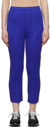 Issey Miyake Monthly Colours January Cropped Trousers In 72 Blue