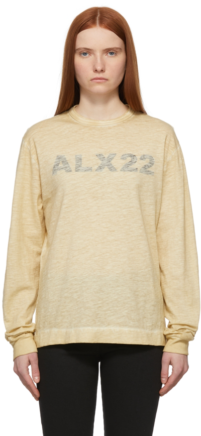 Alyx Beige Graphic Long Sleeve T-shirt In Beg0011 Natural Ligh