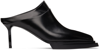 Alyx Black Leather Mules In Blk0001 Black
