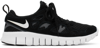 Nike Kids Black Free Run 2 Big Kids Sneakers In Black/white/dark Grey
