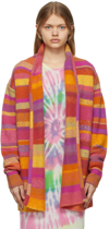 THE ELDER STATESMAN MULTICOLOR STRIPE ITALY SMOKING JACKET