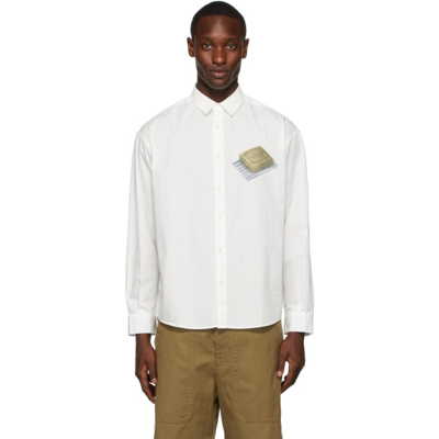 Jacquemus Simon Soap Bar-print Long-sleeve Shirt In White