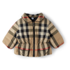 BURBERRY BABY BEIGE DOWN VINTAGE CHECK JACKET