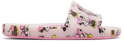 Mini Melissa Kids Pink Disney Edition Mickey & Friends Beach Slides In 51311 Pink