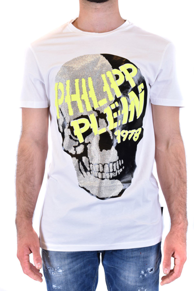 Philipp Plein Men's  White Cotton T Shirt