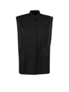 Dondup Cotton Shirt With Contrasting Stitchings - Atterley In Black