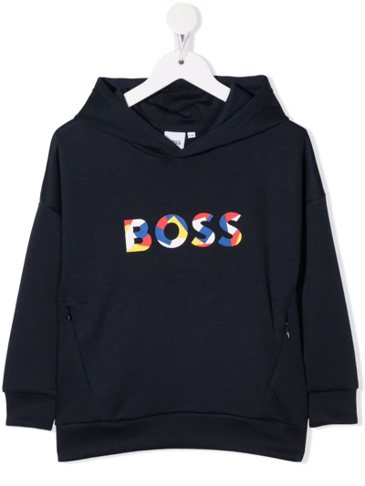 Bosswear Teen Navy Blue Logo Hoodie