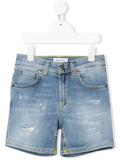 Dondup Kids' Contrast-stitching Denim Shorts