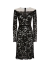 Dolce & Gabbana Lace-detail Mini Dress In Nero
