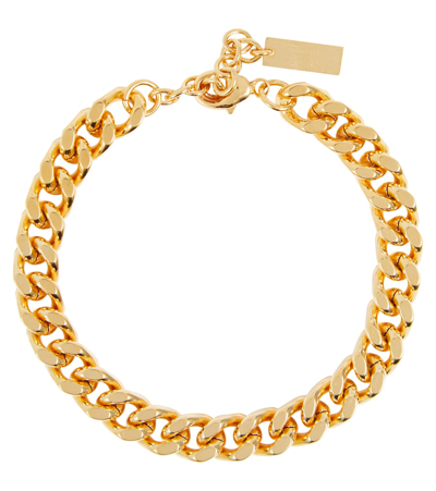 Saint Laurent Medium Curb Chain Bracelet In Oro