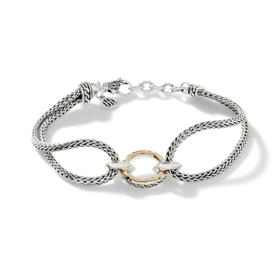 John Hardy Women's Classic Chain Sterling Silver & 18k Yellow Gold Palu Station Bracelet