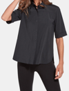 Lyssé Lysse Josie Short Sleeve Button Down In Blue