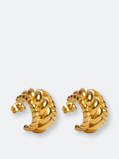 Tseatjewelry Capri Hoop Earrings In Gold