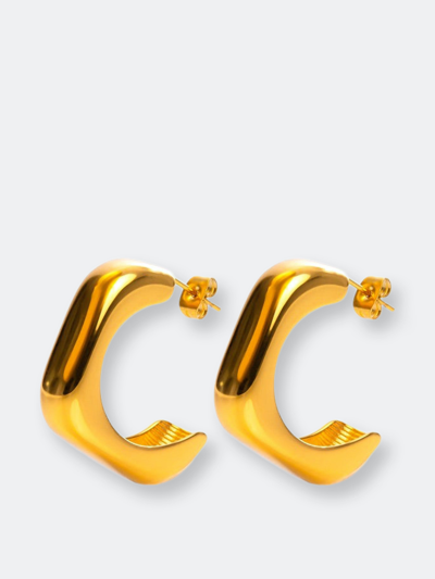 Tseatjewelry Clouds Hoop Earrings In Gold