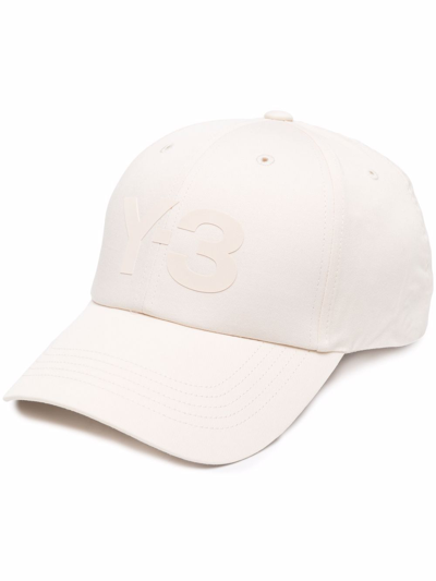 Y-3 Logo Cap Cream In White