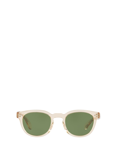 Oliver Peoples Sheldrake Ov5036s 270 Round Sunglasses In Buff