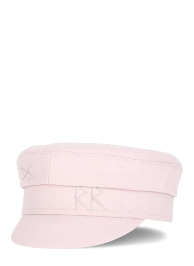 Ruslan Baginskiy Embroidered-logo Baker Boy Cap In Pink