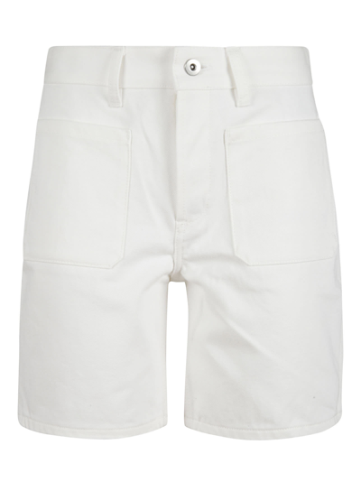 Jil Sander Wide-leg Selvedge-denim Shorts In Cream