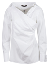 Max Mara Veranda Cotton Poplin Collared Blouse In White