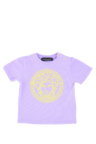 Versace Babies' Medusa T-shirt In Lilla