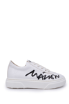Mm6 Maison Margiela Kids' Leather Sneakers In White