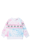 Chiara Ferragni White Sweatshirt With Multicolor Print In Multicolor