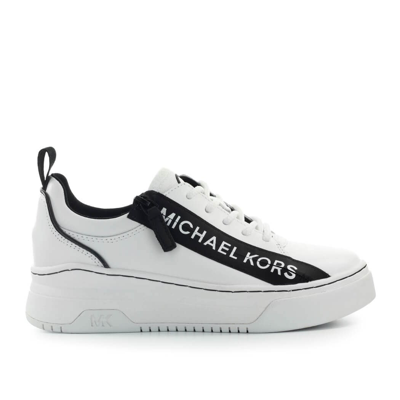 Michael Kors Alex Sneakers In White Leather