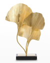 John-richard Collection Shadows Of Ginkgo Leaf Torchiere Lamp