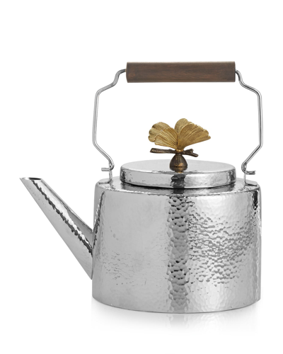 Michael Aram Butterfly Ginkgo Teapot In Silver