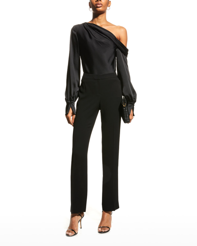 Lafayette 148 Barrow Finessecrepe Pants In Black