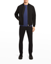 Theory City Foundation Tech Water Resistant Twill Bomber Jacket In Black