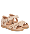 PETIT NORD SCALLOPED LEATHER SANDALS