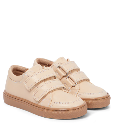 Petit Nord Kids' Leather Sneakers In Cream