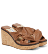 Jimmy Choo Women's Narisa 90 Platform Wedge Sandals In Brown