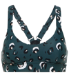The Upside Mountain Leo Leopard-print Stretch-jersey Sports Bra In Peacock
