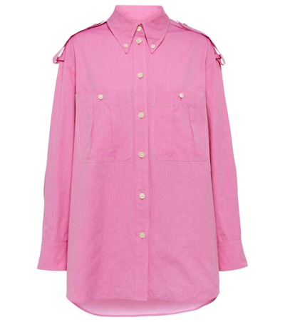 Isabel Marant Vinela Shoulder-tab Longsleeved Shirt In Pink