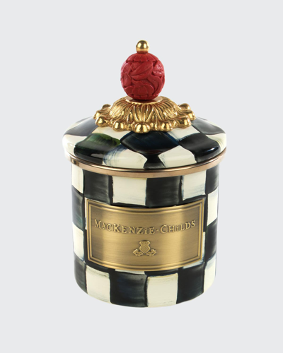 Mackenzie-childs Courtly Check Mini Enamel Canister