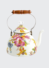 Mackenzie-childs Flower Market Three-quart Tea Kettle In White